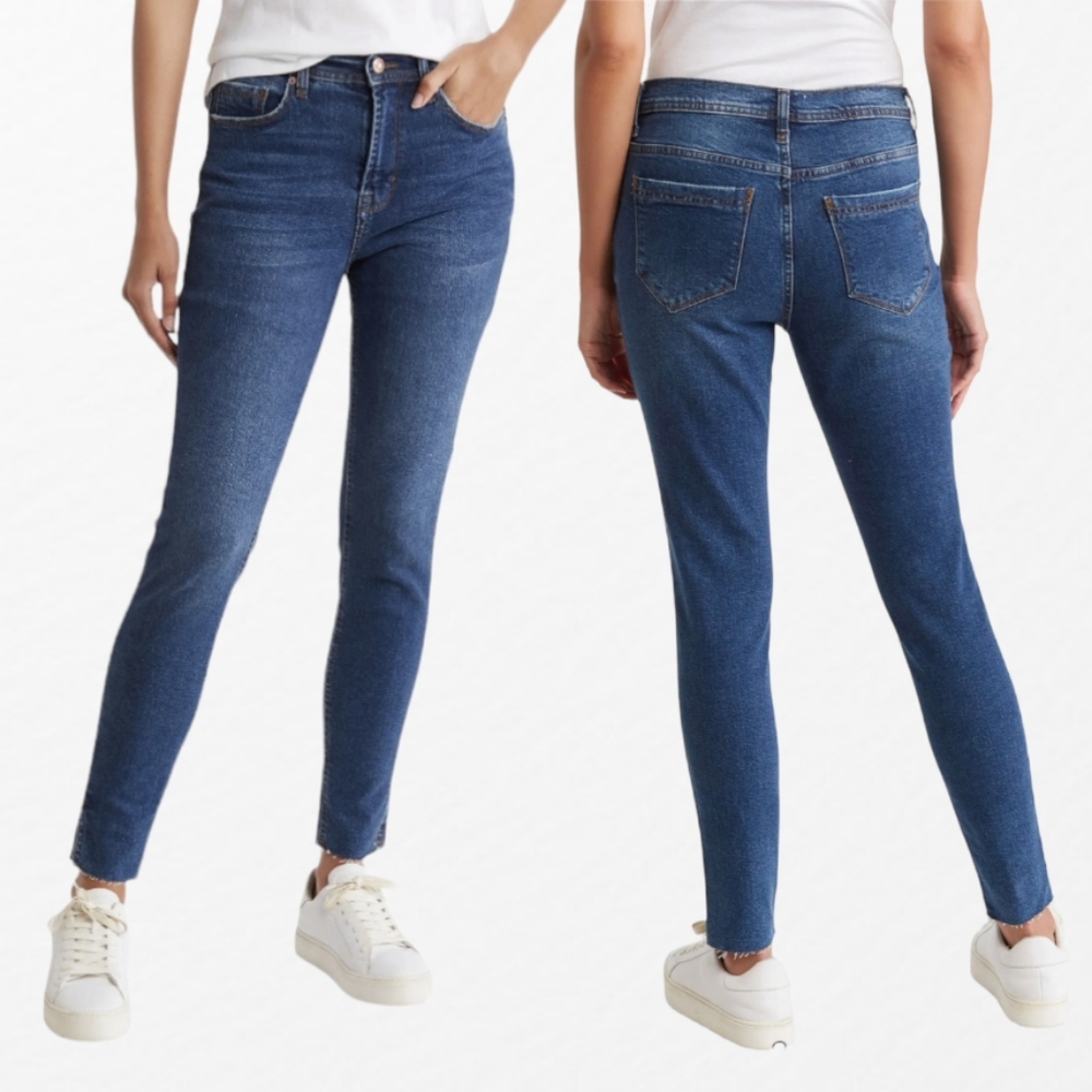 ABOUND Medium Wash High Rise Skinny Jeans ~ NWT